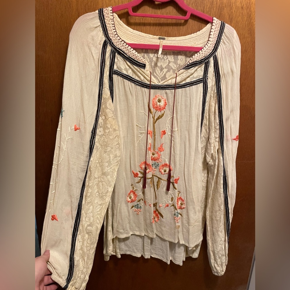 Free people embroidered top